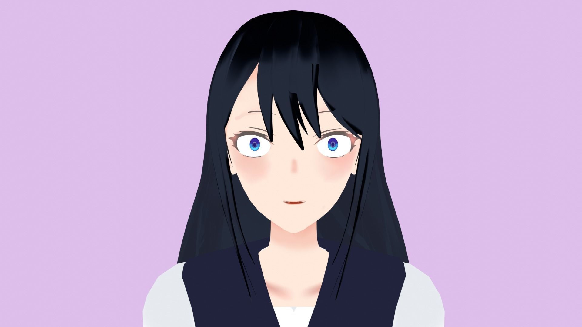 Anime Character 3D model_2
