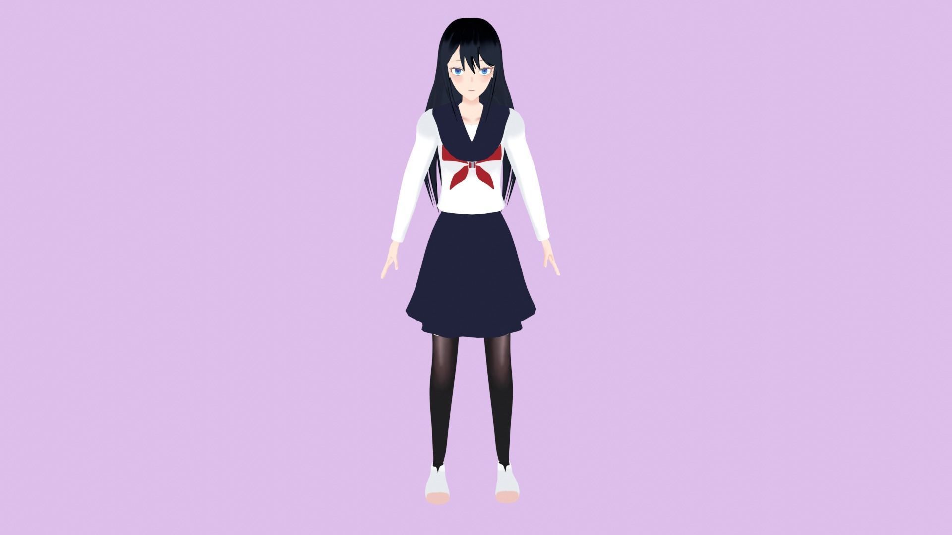 Anime Character 3D model_10