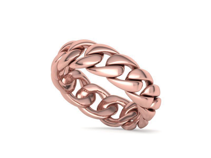 Cuban Chain Ring Miami Cuban Ring 3dmodel 5-12US sizes 3D print model_36