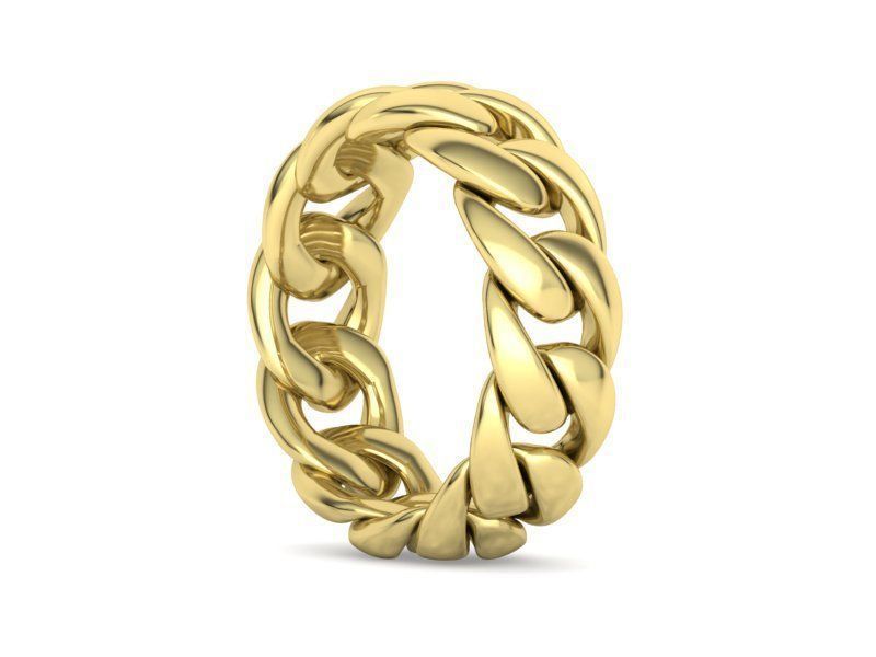 Cuban Chain Ring Miami Cuban Ring 3dmodel 5-12US sizes 3D print model_52