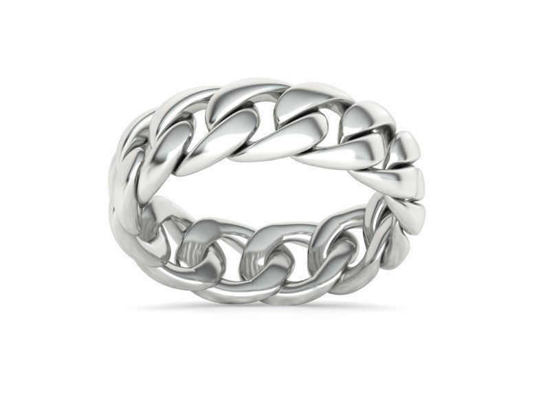 Cuban Chain Ring Miami Cuban Ring 3dmodel 5-12US sizes 3D print model_43