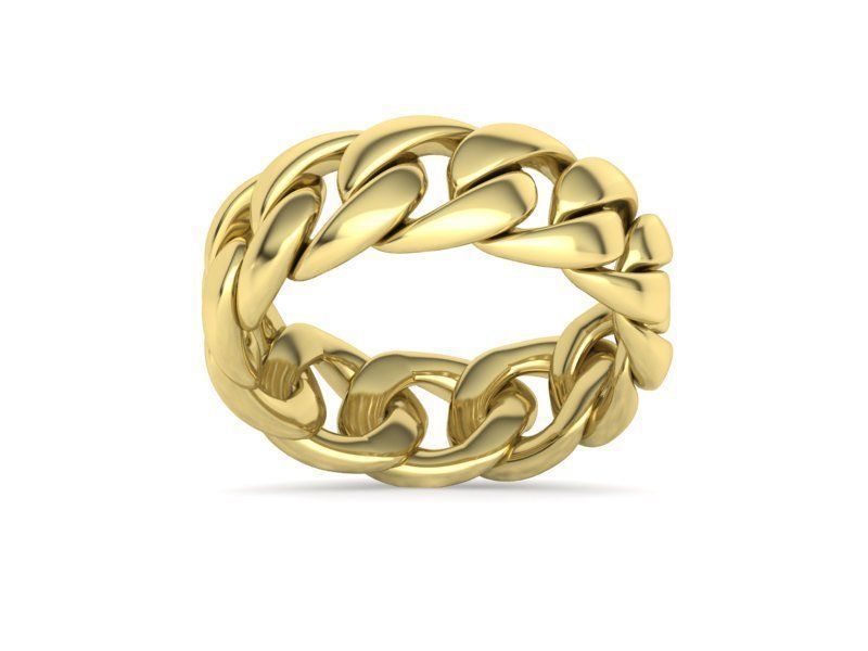 Cuban Chain Ring Miami Cuban Ring 3dmodel 5-12US sizes 3D print model_58