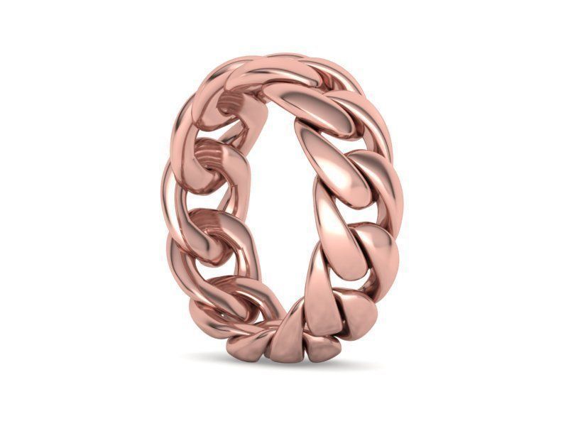 Cuban Chain Ring Miami Cuban Ring 3dmodel 5-12US sizes 3D print model_50
