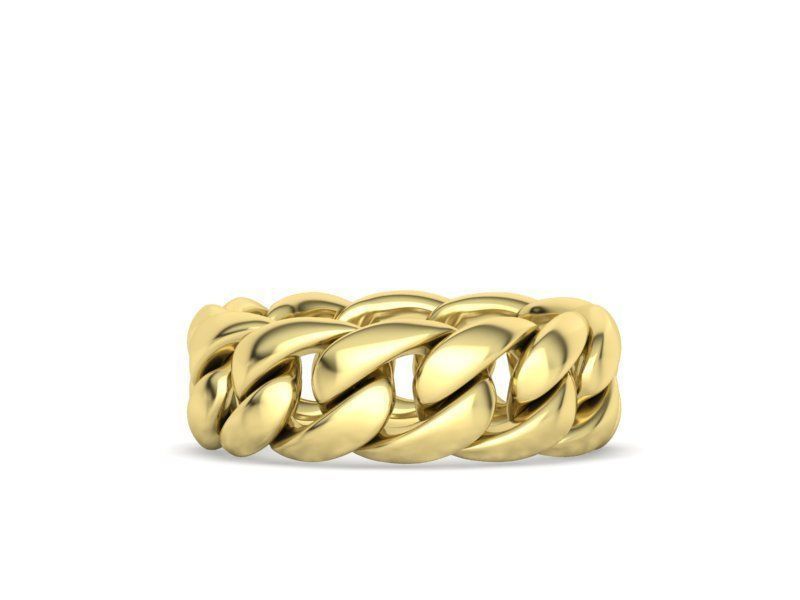 Cuban Chain Ring Miami Cuban Ring 3dmodel 5-12US sizes 3D print model_8
