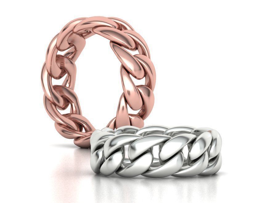 Cuban Chain Ring Miami Cuban Ring 3dmodel 5-12US sizes 3D print model_5
