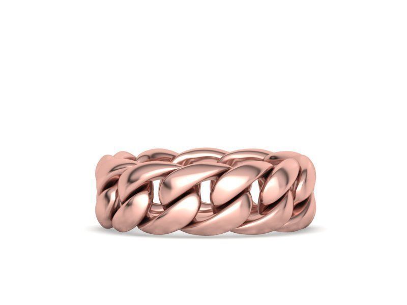 Cuban Chain Ring Miami Cuban Ring 3dmodel 5-12US sizes 3D print model_6