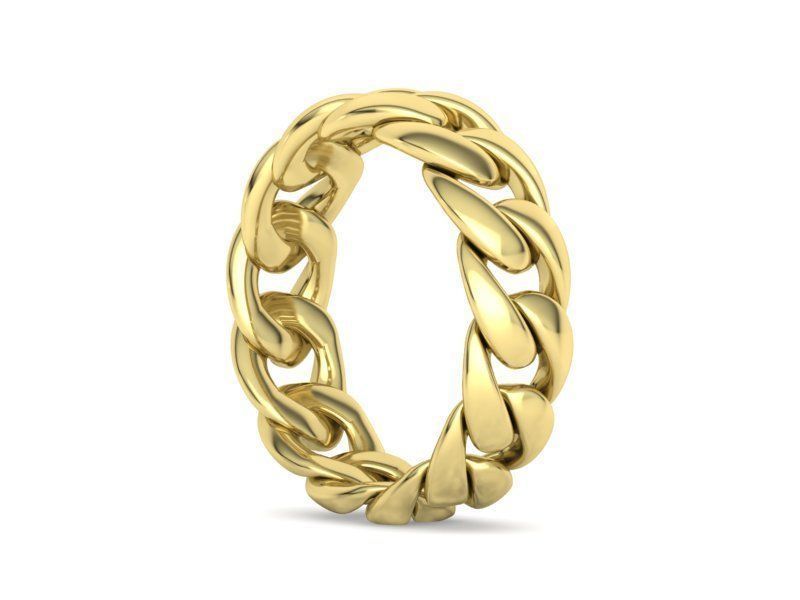 Cuban Chain Ring Miami Cuban Ring 3dmodel 5-12US sizes 3D print model_35