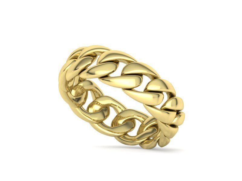 Cuban Chain Ring Miami Cuban Ring 3dmodel 5-12US sizes 3D print model_38