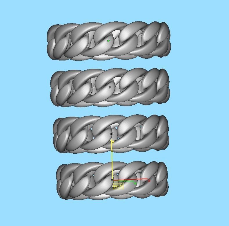 Cuban Chain Ring Miami Cuban Ring 3dmodel 5-12US sizes 3D print model_17