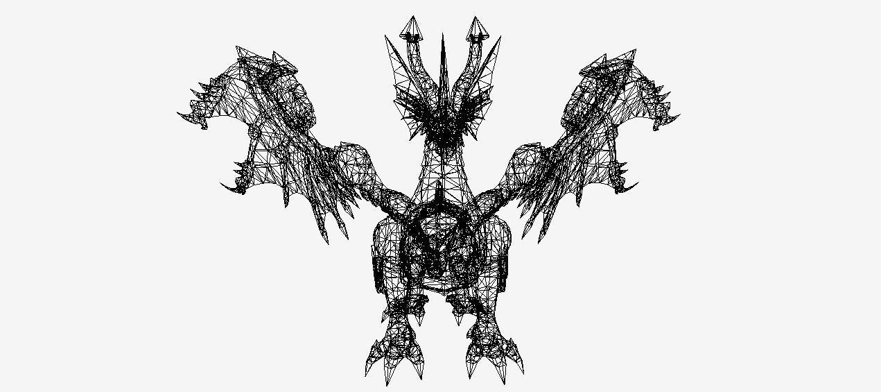 Mechanic Dragon Low-poly 3D model_13