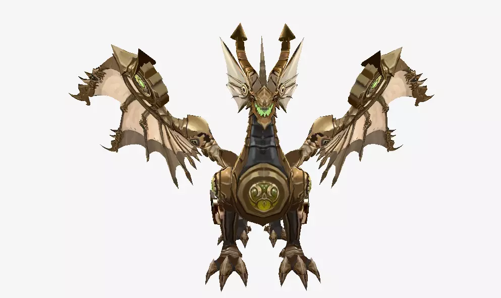 Mechanic Dragon Low-poly 3D model_0