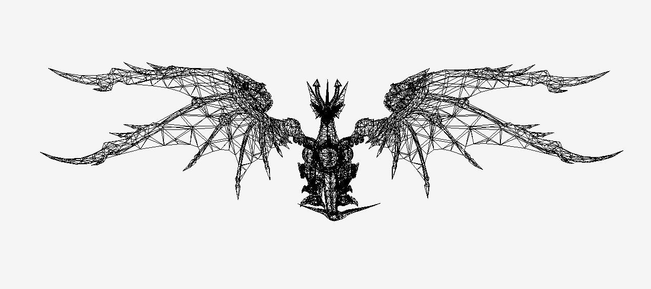 Mechanic Dragon Low-poly 3D model_14