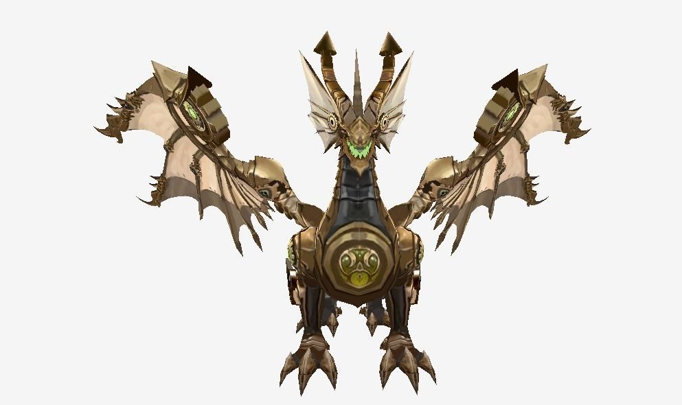 Mechanic Dragon Low-poly 3D model_15