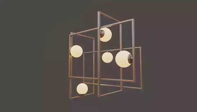 ZAMBELIS 17100 PENDANT 5xG9 MAX 5x25W copper rusty