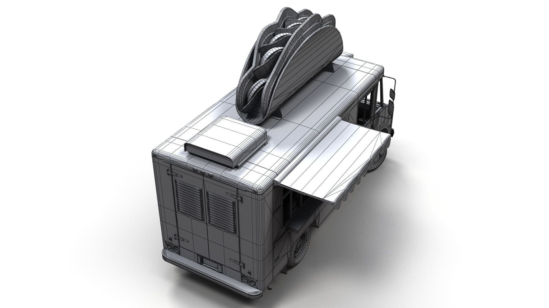 Taco Foodtruck Low-poly 3D model_23