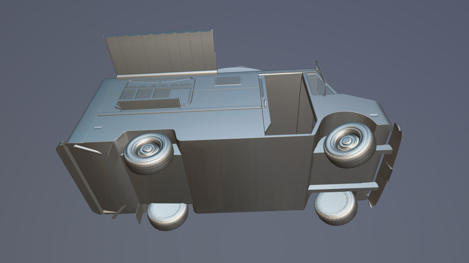Taco Foodtruck Low-poly 3D model_41