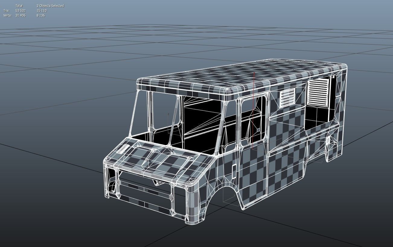 Taco Foodtruck Low-poly 3D model_50