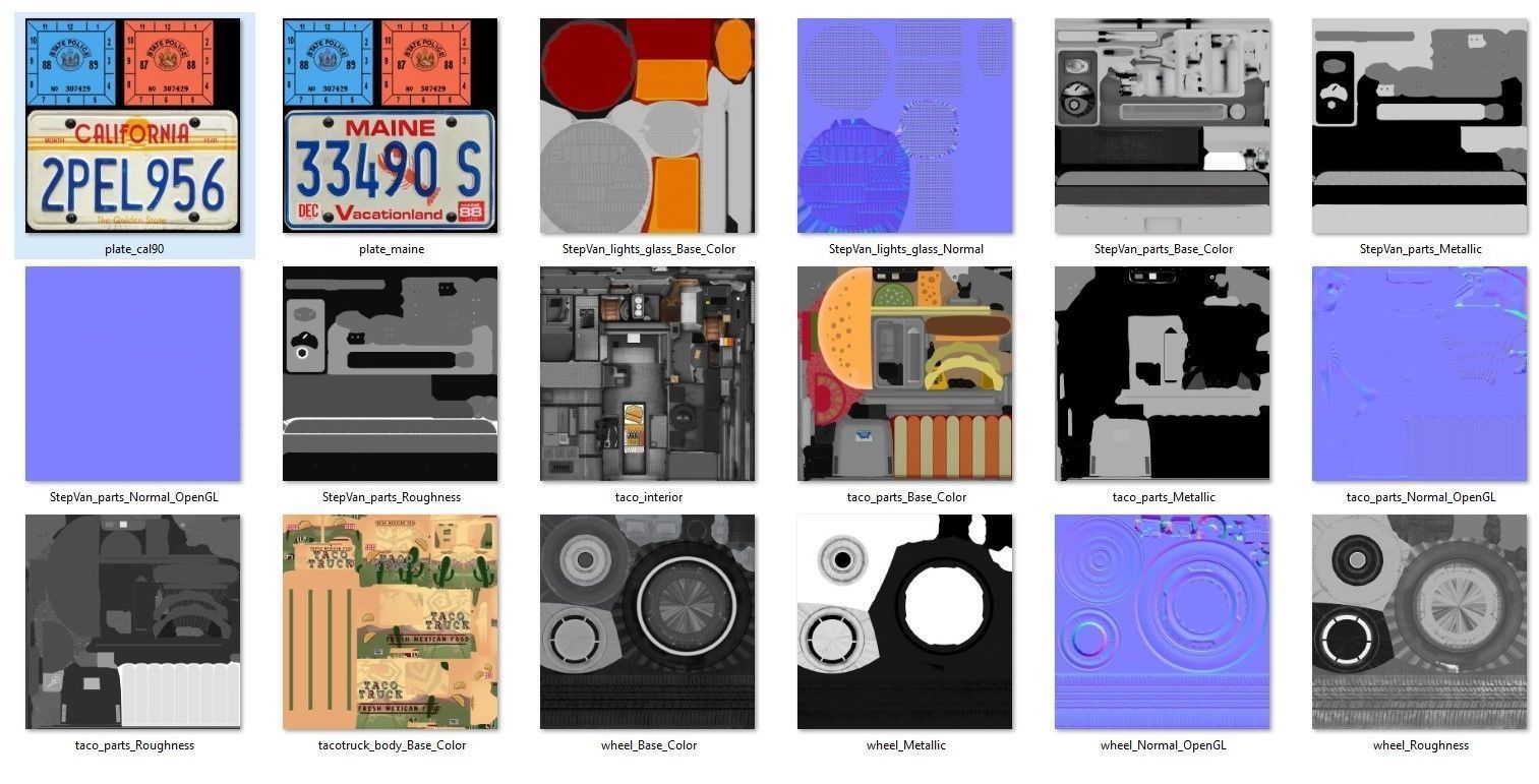 Taco Foodtruck Low-poly 3D model_57