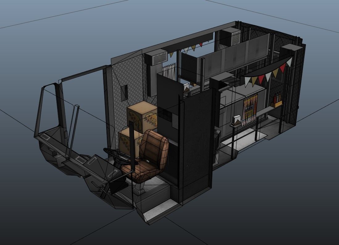 Taco Foodtruck Low-poly 3D model_51