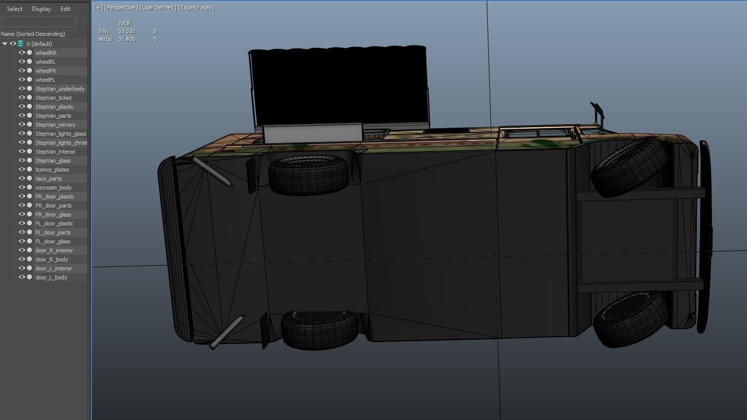 Taco Foodtruck Low-poly 3D model_49