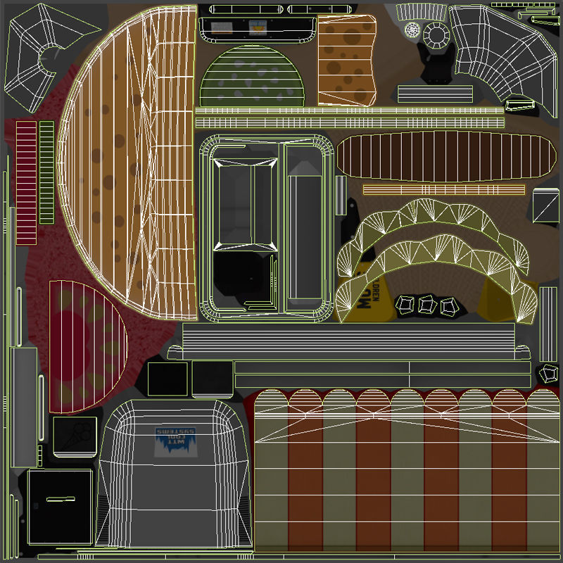 Taco Foodtruck Low-poly 3D model_54