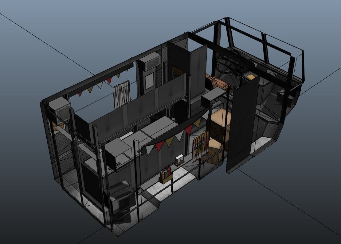 Taco Foodtruck Low-poly 3D model_52