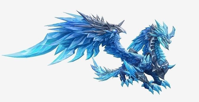Crystal Dragon  Low-poly 3D model