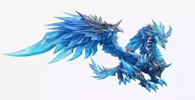 Crystal Dragon  Low-poly 3D model