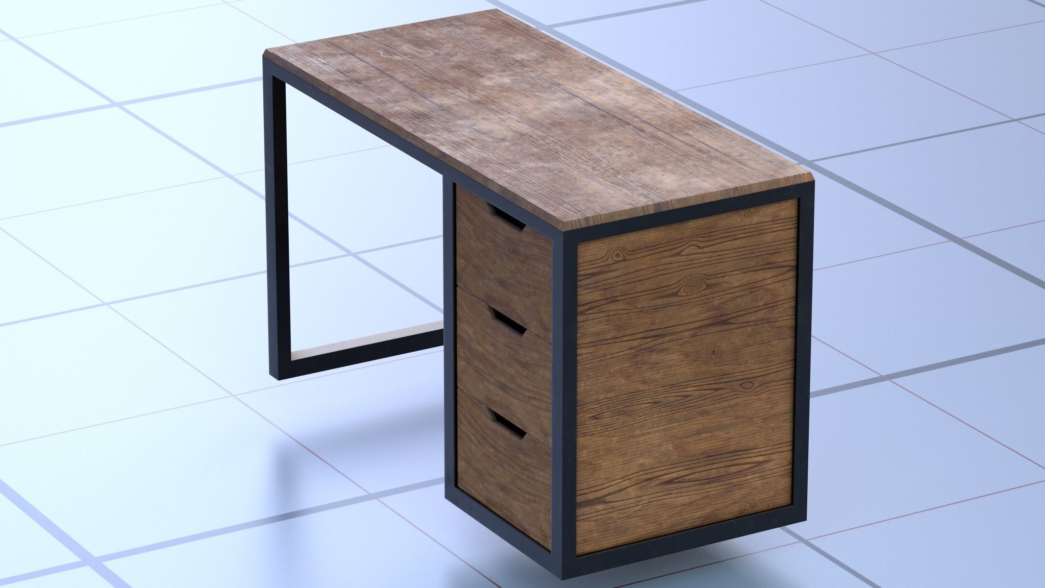 Table 3D lov-poly Low-poly 3D model_7