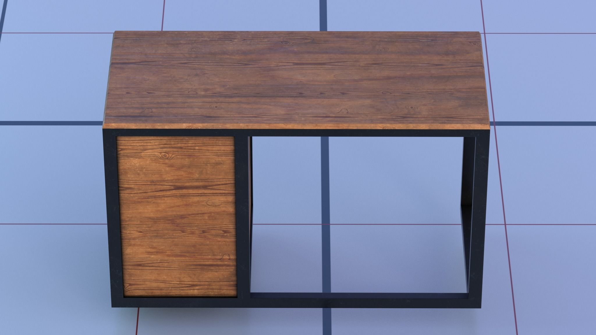 Table 3D lov-poly Low-poly 3D model_5