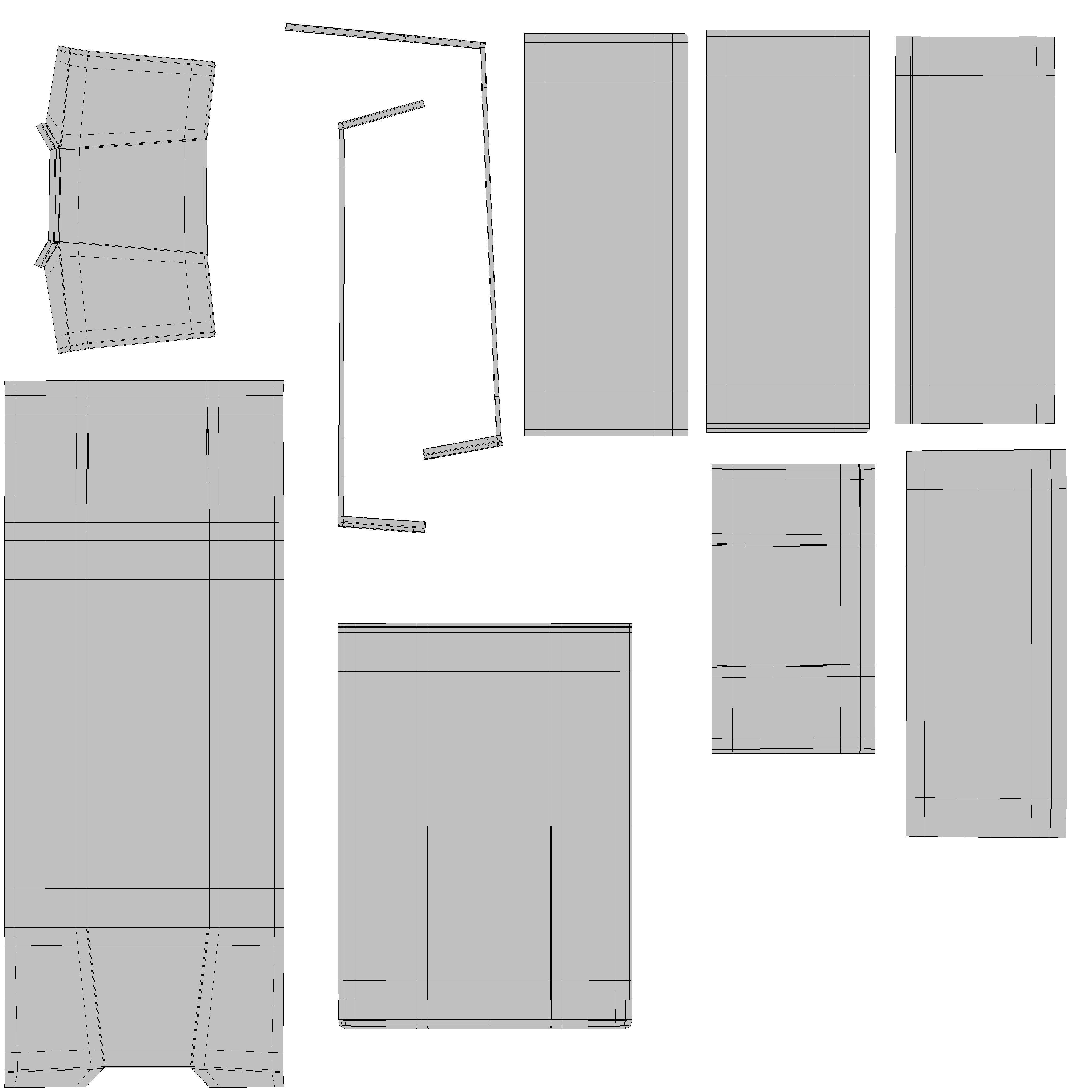 Table 3D lov-poly Low-poly 3D model_8