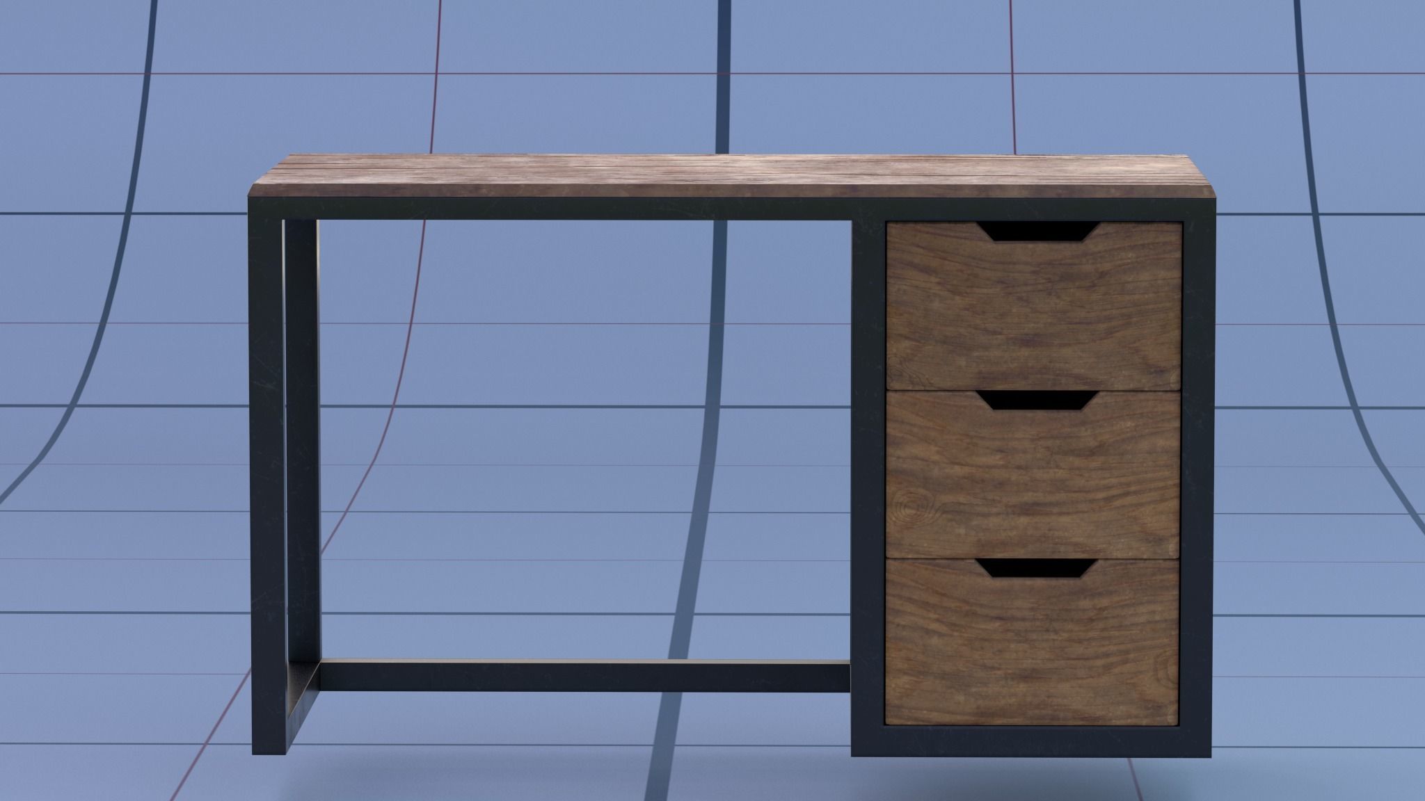 Table 3D lov-poly Low-poly 3D model_3