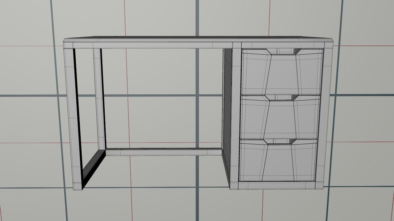 Table 3D lov-poly Low-poly 3D model_10
