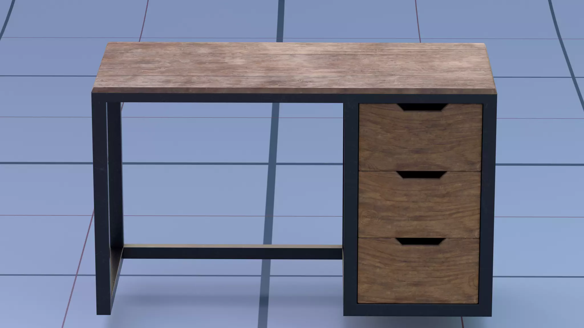 Table 3D lov-poly Low-poly 3D model_0