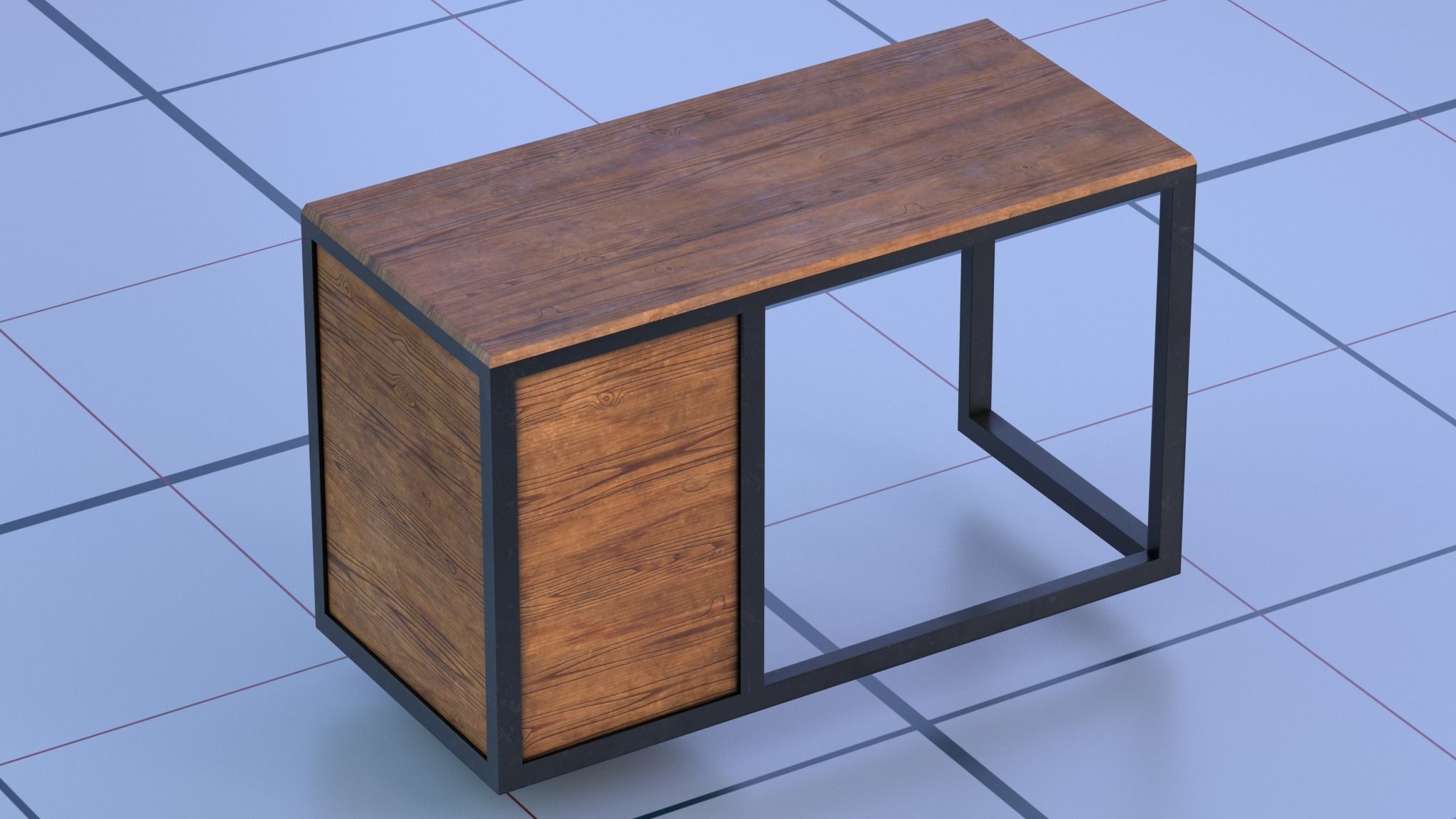Table 3D lov-poly Low-poly 3D model_6