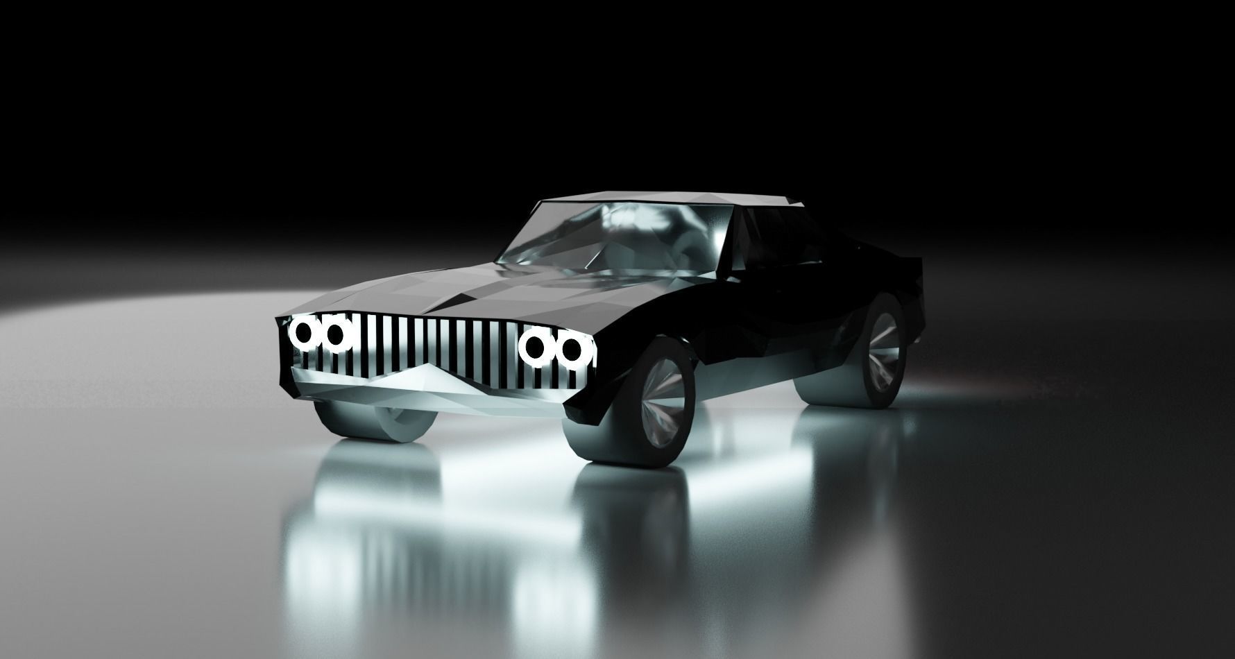 shitty muscle car 3D model_2