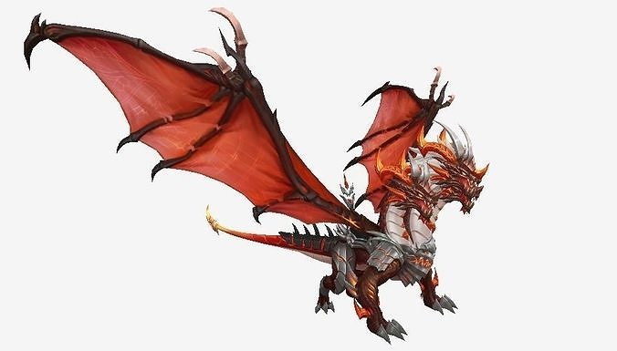 Fantastic Dragon Low-poly 3D model