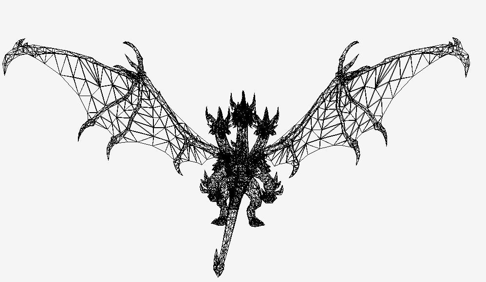 Fantastic Dragon Low-poly 3D model_7