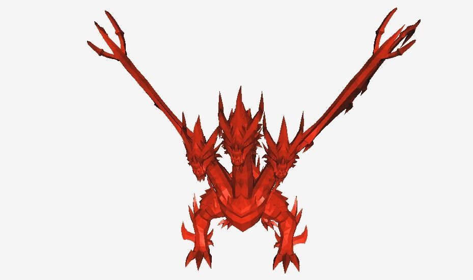 Fantastic Dragon Low-poly 3D model_11