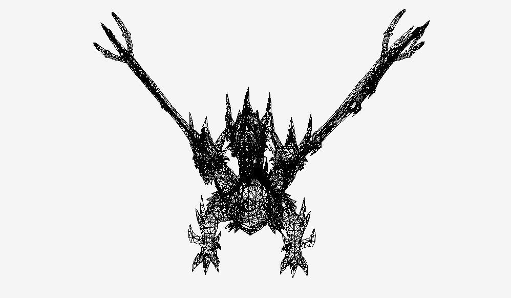 Fantastic Dragon Low-poly 3D model_6