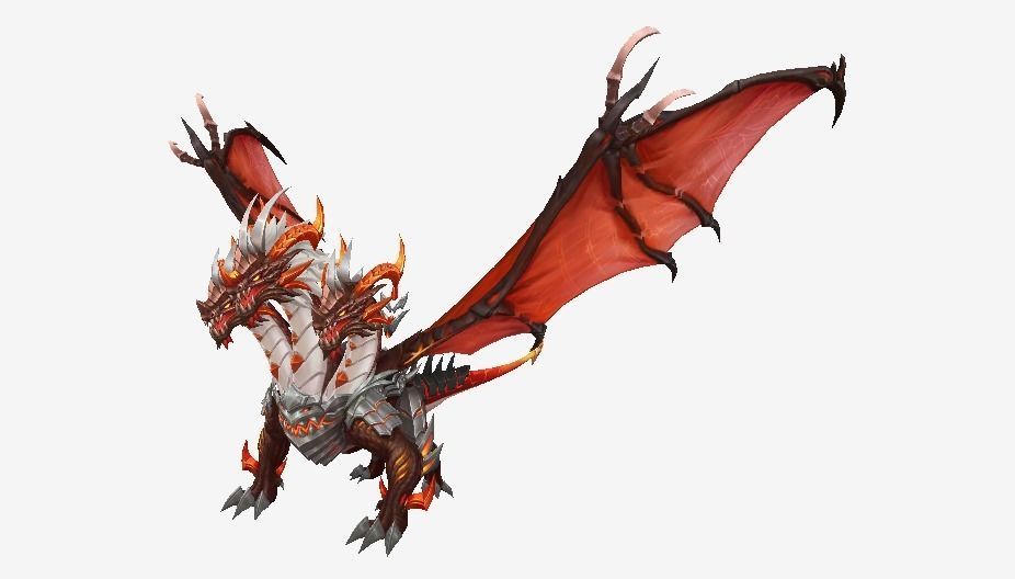 Fantastic Dragon Low-poly 3D model_1