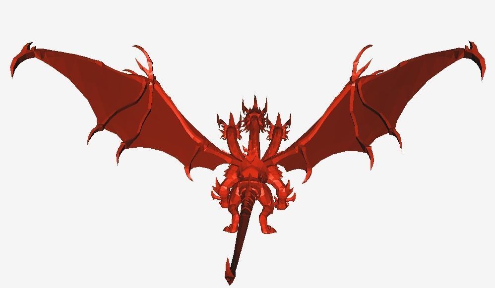 Fantastic Dragon Low-poly 3D model_12