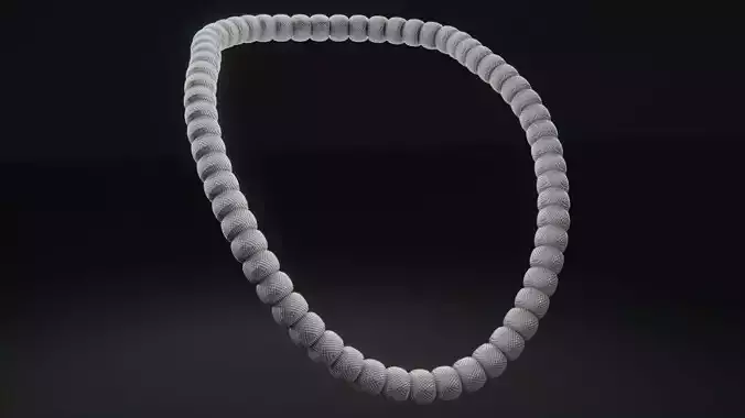 Diamond Bead Necklace Low-poly 3D model