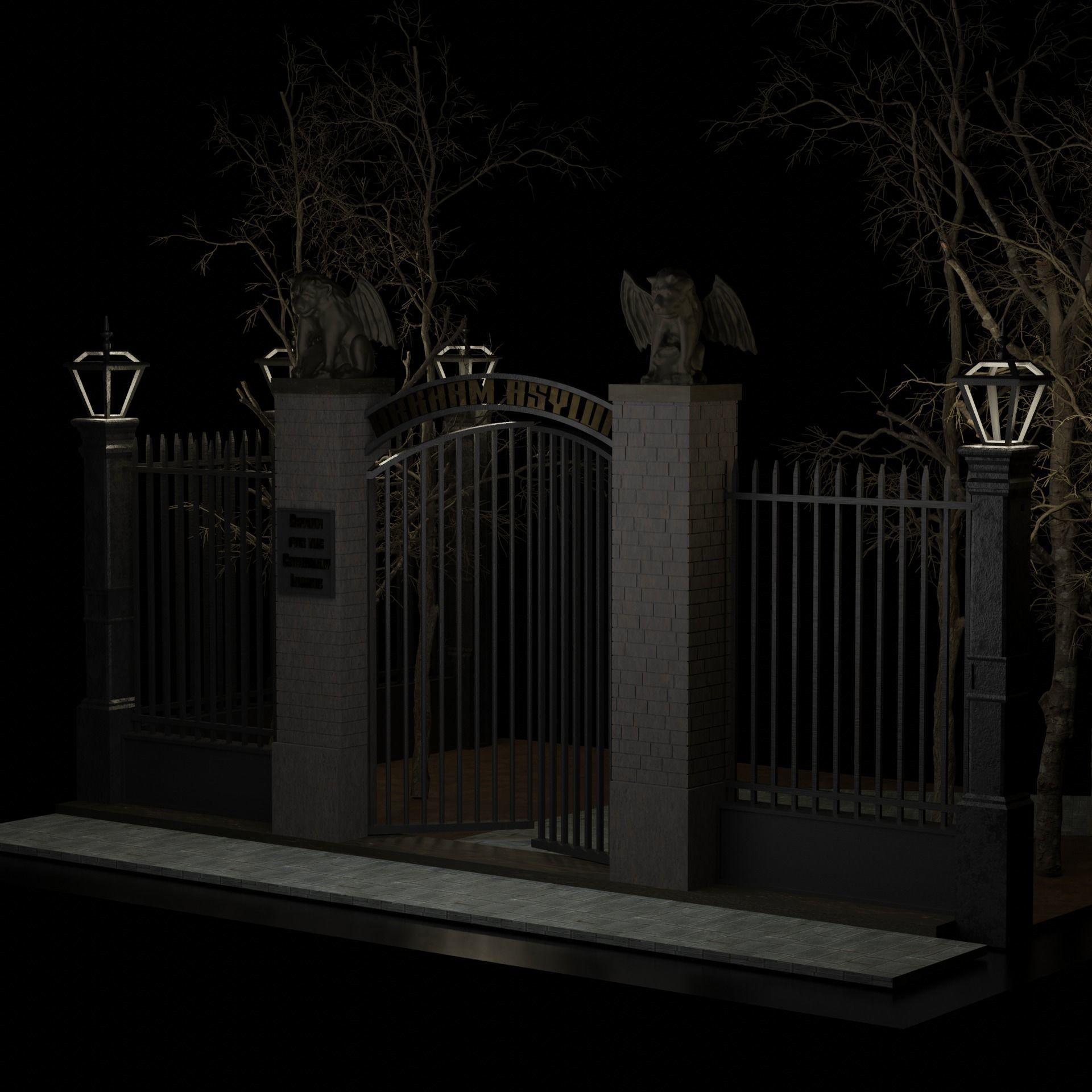 Arkham Asylum Batman 3D model 3D printable | CGTrader