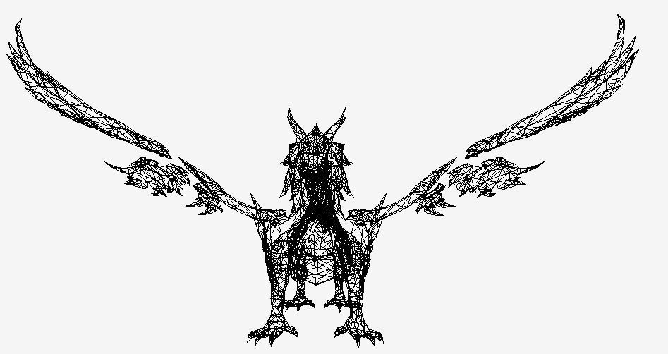 Fantastic Dragon Low-poly 3D model_6