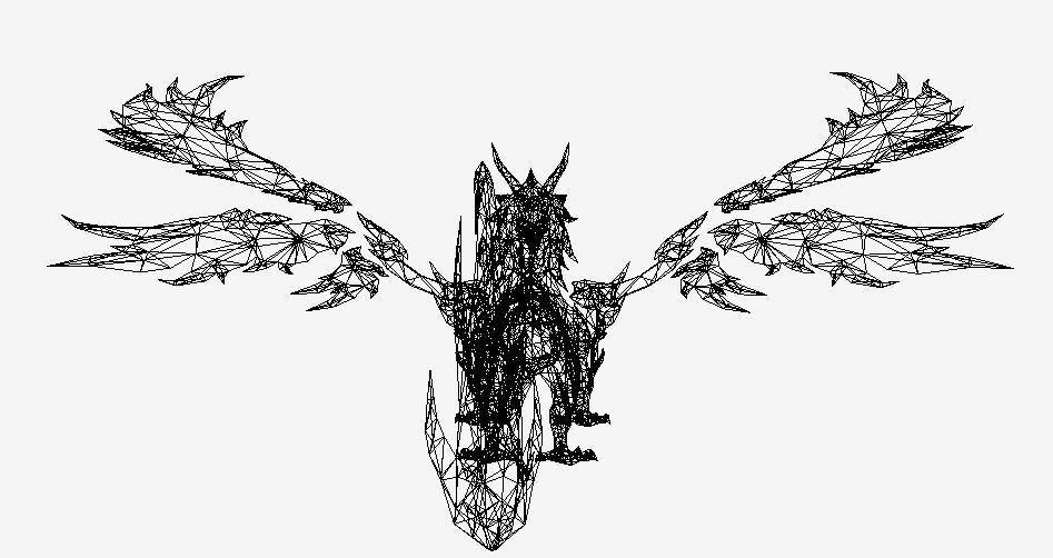 Fantastic Dragon Low-poly 3D model_7