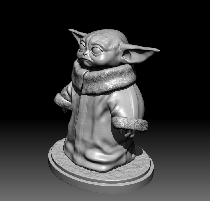 Baby Yoda printable  3D print model_10