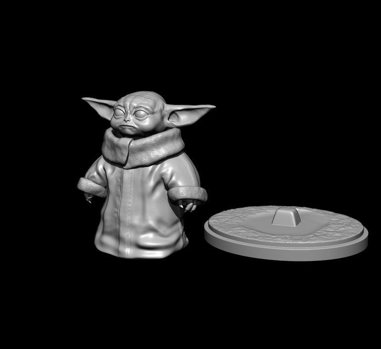 Baby Yoda printable  3D print model_4