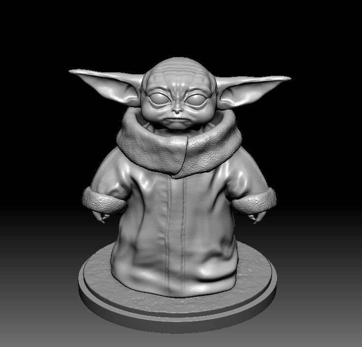 Baby Yoda printable  3D print model_5