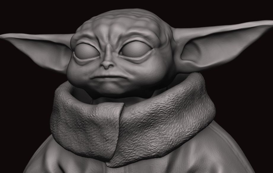 Baby Yoda printable  3D print model_3